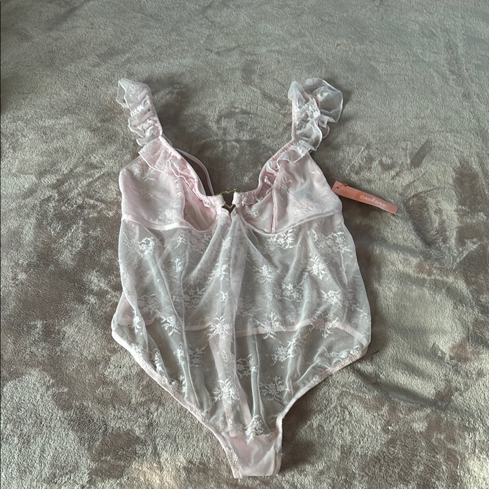 Colsie Pink Lace Shapewear/Babydoll